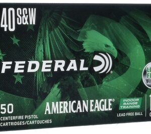 Federal American Eagle IRT Ammunition 40 S&W 120 Grain Flat Nose Lead-Free
