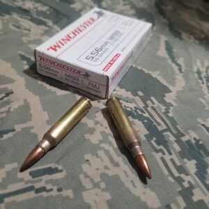 Winchester Usa 5.56mm Nato Ammo - 5.56mm Nato 55gr Full Metal Jacket 20/Box